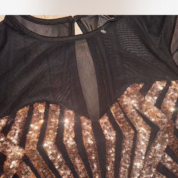 Forever 21 Gold Sequin Bodycon Mini Dress - Picture 3 of 3
